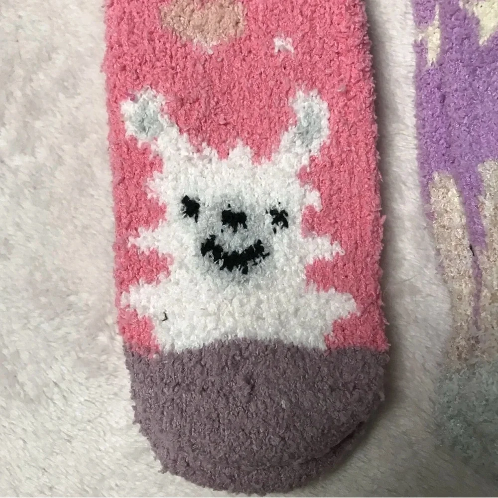 Pretty Cozy Socks Kids Animal Design - Pink, Purple, Brown New